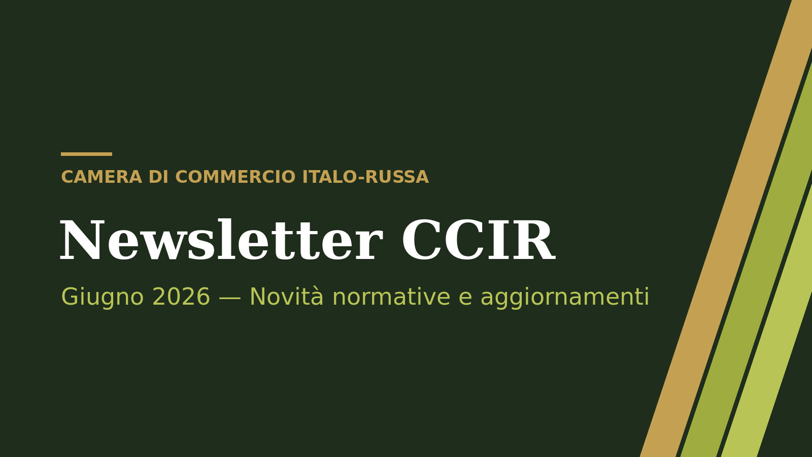 Newsletter CCIR: – Giugno 2026