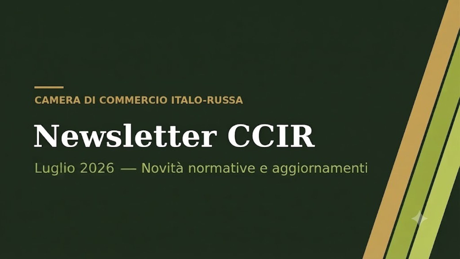 Newsletter CCIR: – Luglio 2026 — CCIR